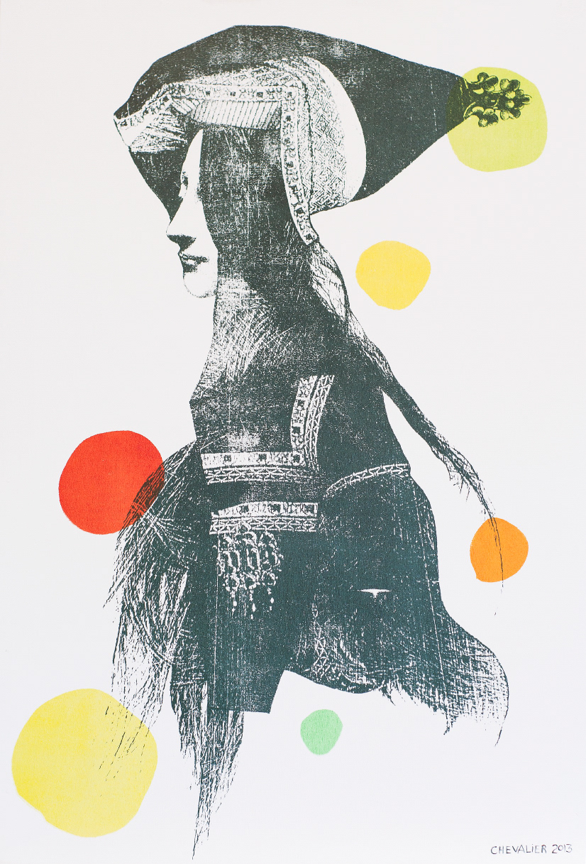 ABIGAÏL sérigraphie sur panneau de merisier, 50.8 cm x 76.2 cm, tirage unique, 2013, vendu