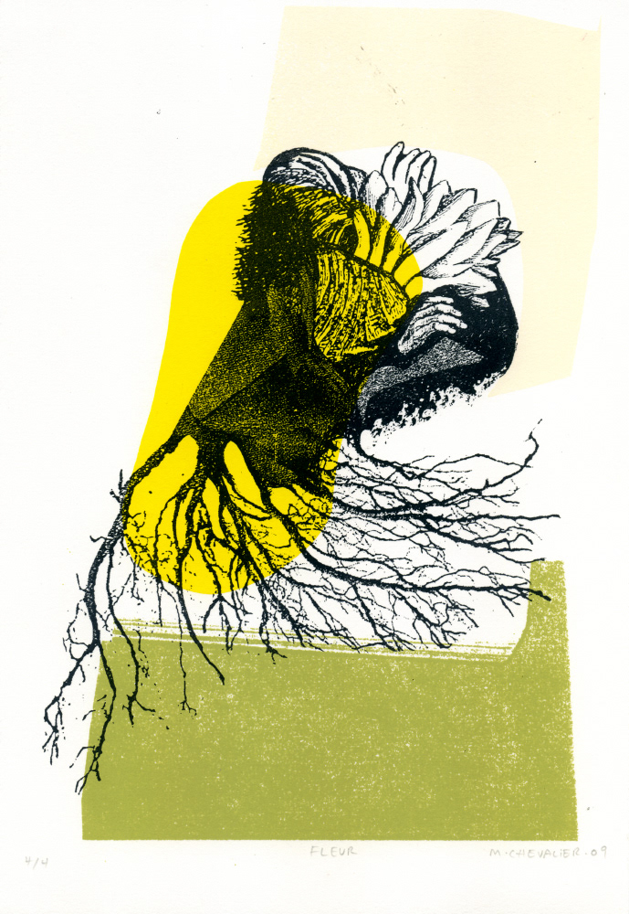 POOKA X sérigraphie, 5 x 7.5 pouces (12.7 x 19.05 cm), tirage limité de 4, 2009