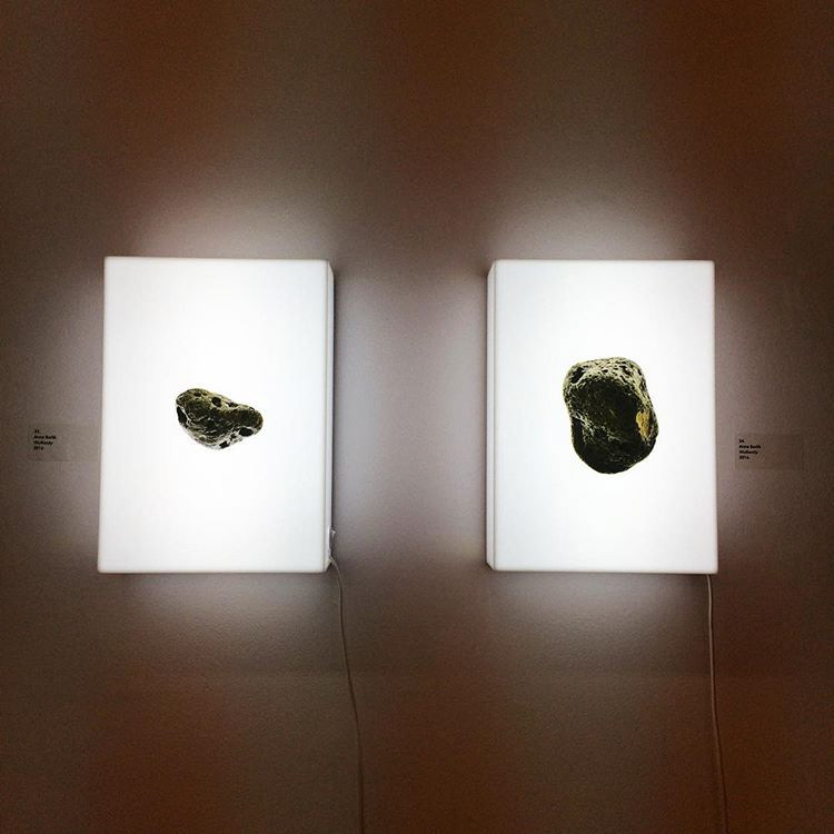 Anna Barlik backlight art installation named Volcanites 