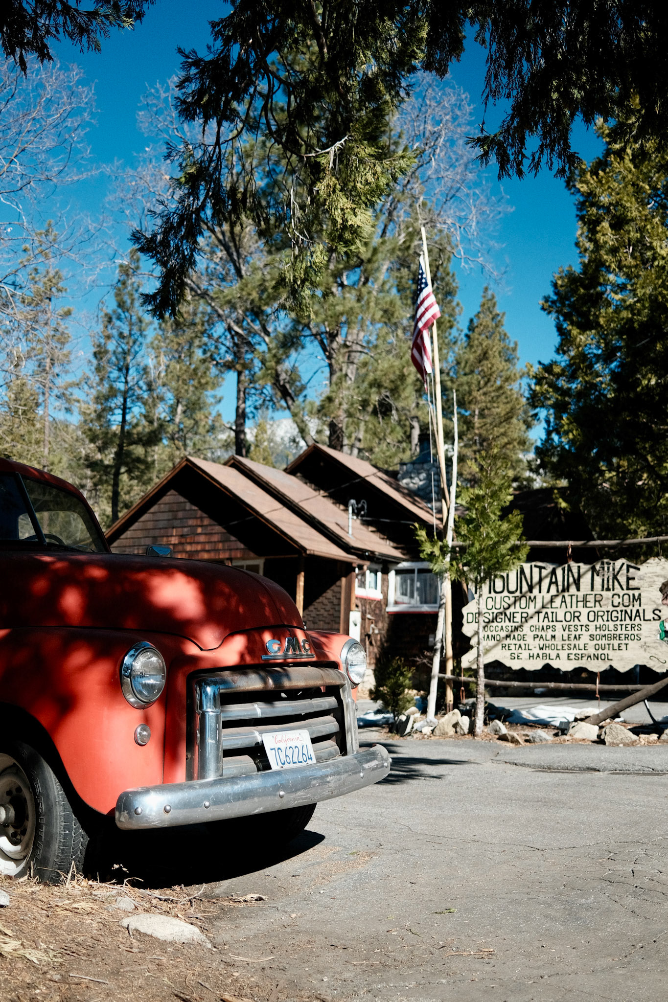 Red 50's GMC Pick-up. Idyllwild, San Jacinto 2022