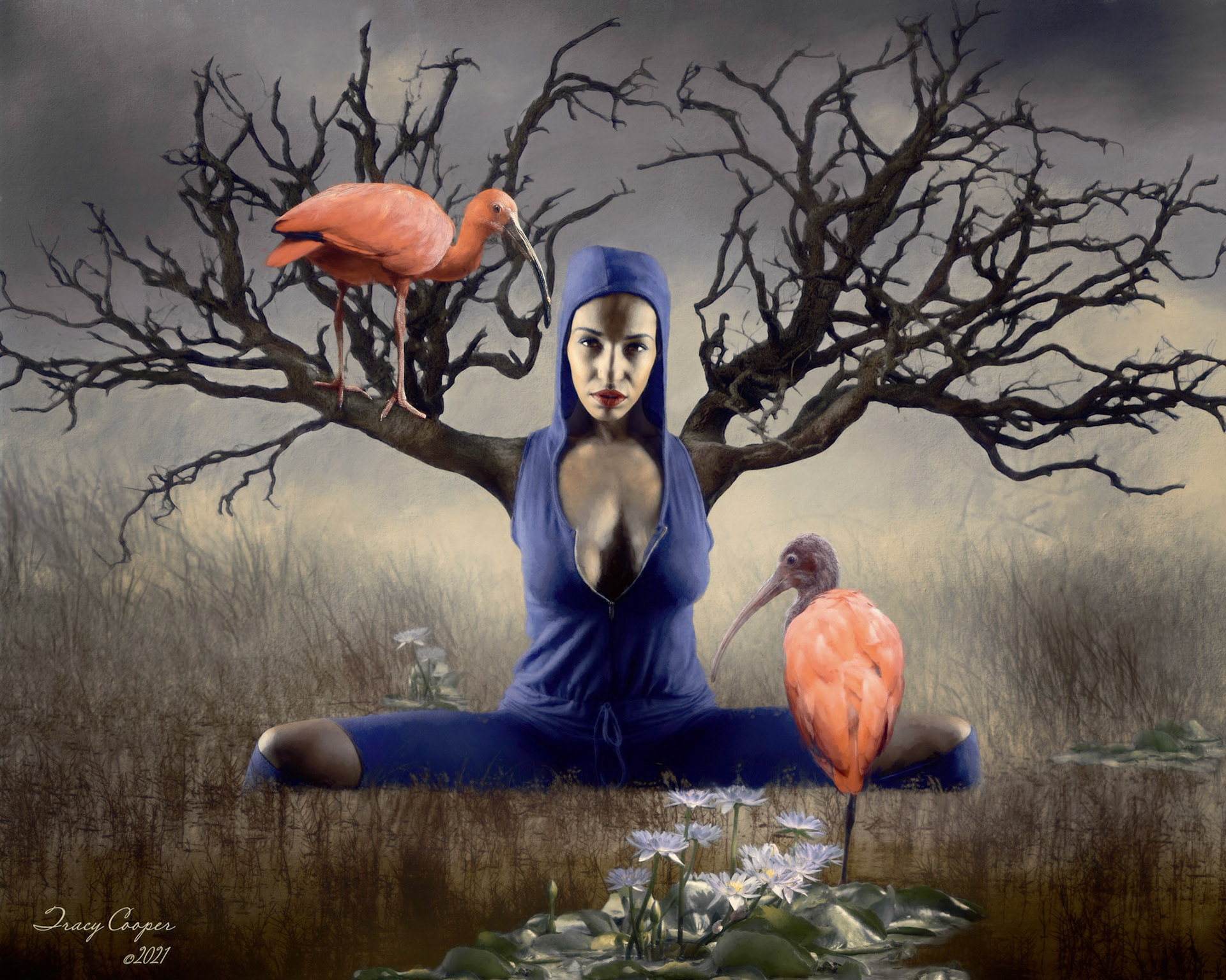 Woman With Ibis