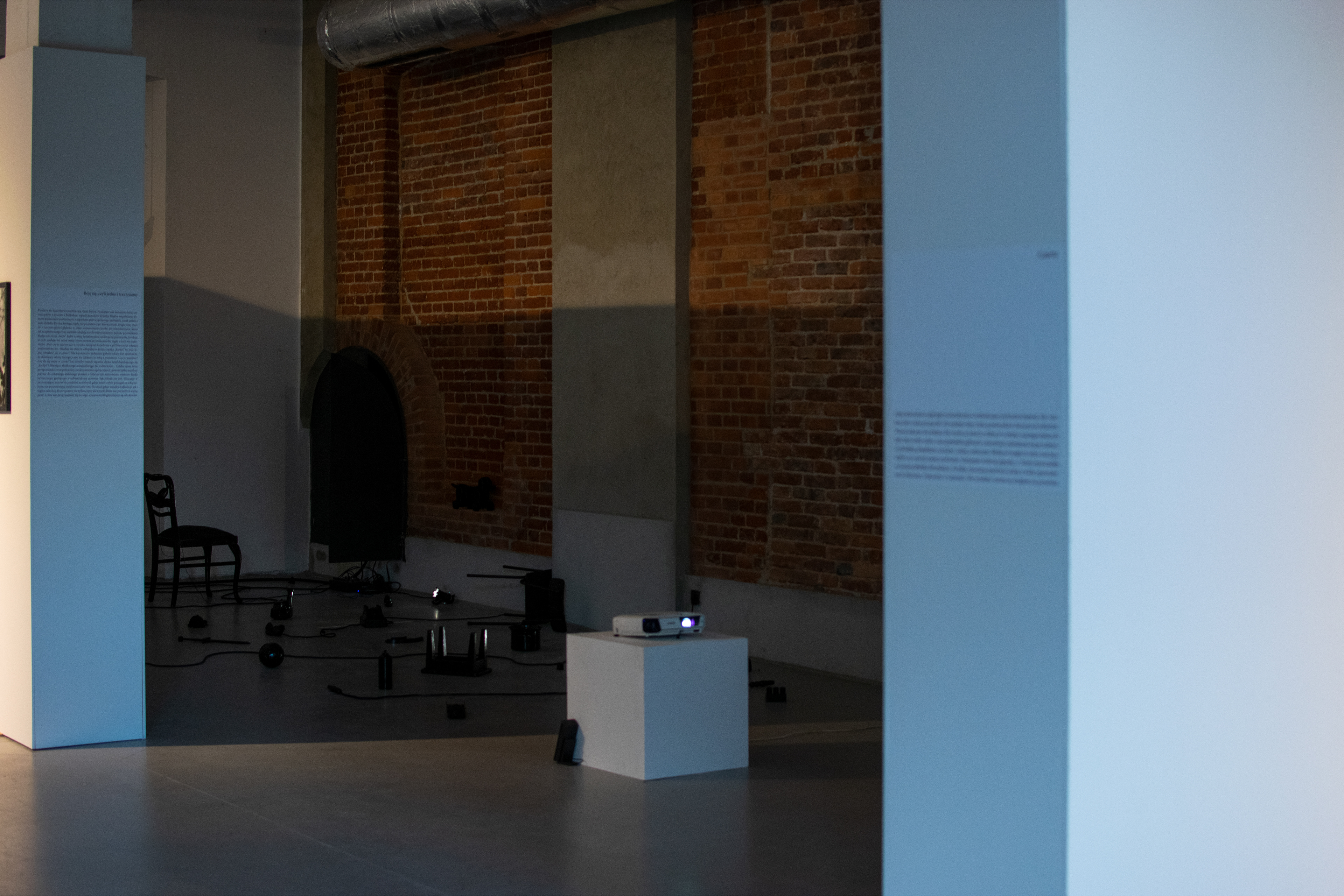 "I'm scared - one and three traumas" multimedia installation, from "Far Way Home" exhibition, Jan Kazimierz Barnaś, 2022