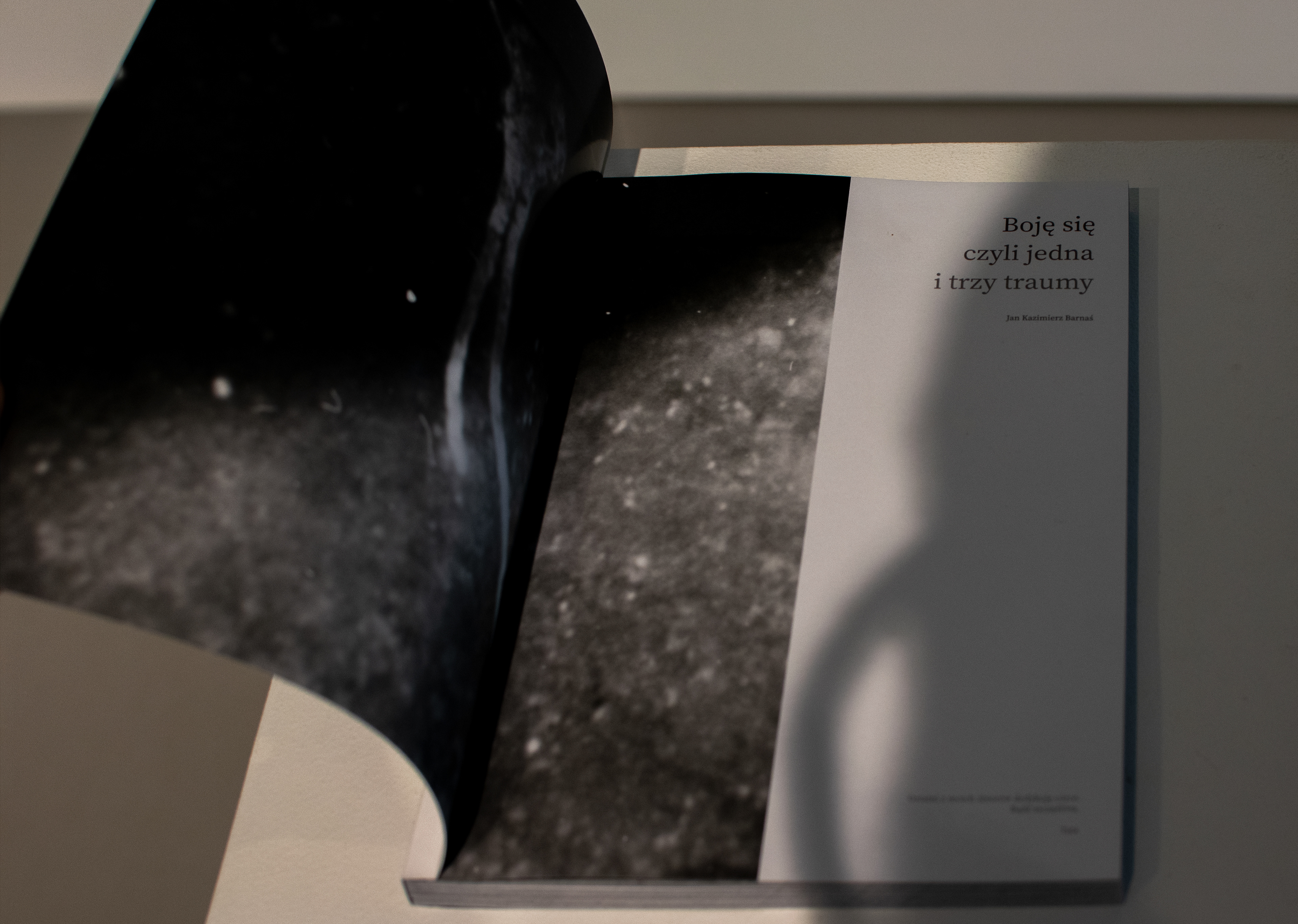 "I'm scared - one and three traumas" photobook, from "Far Way Home" exhibition, Jan Kazimierz Barnaś, 2022