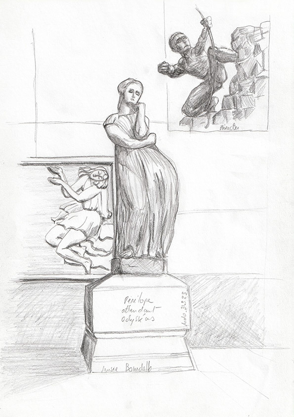 Le rêve de Pénélope au Musée Bourdelle A4 graphite sur papier