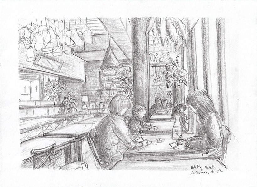 La Caserne A4 graphite sur papier