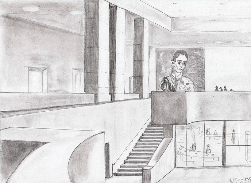 Musée d'Art Moderne A4 graphite sur papier