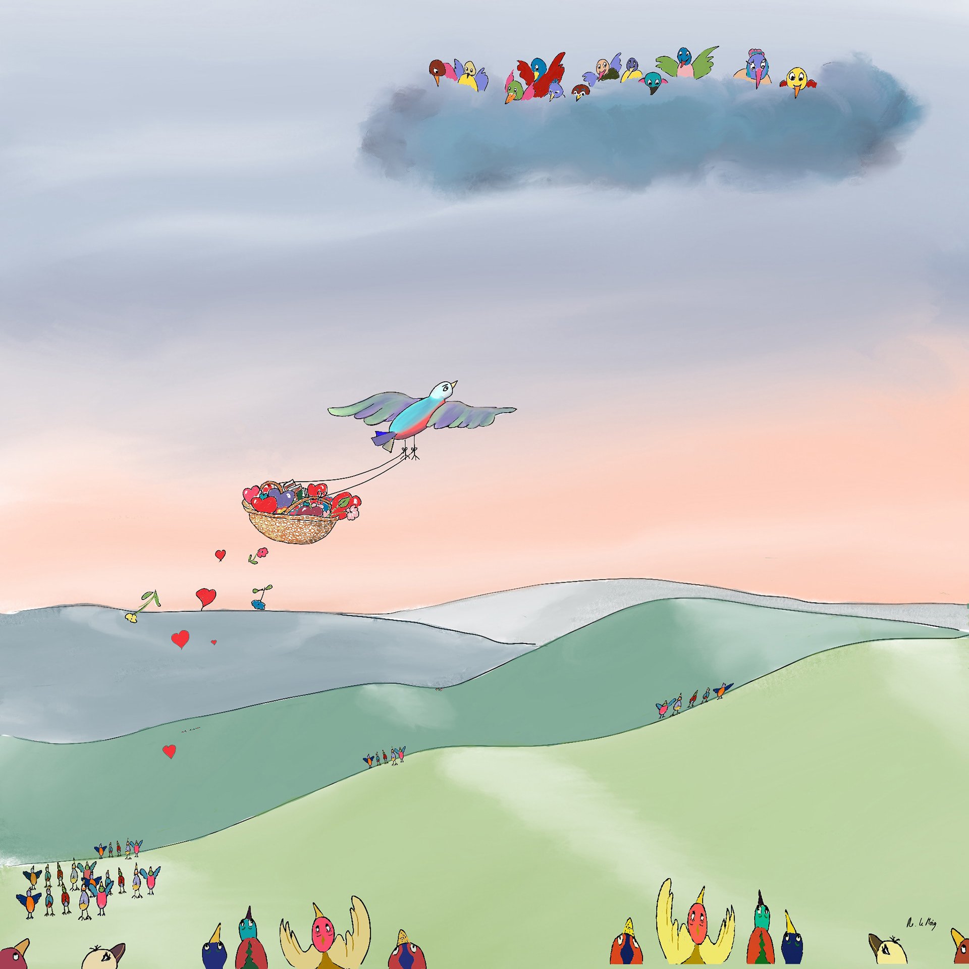 l'autre horizon. Dessin sur tablette