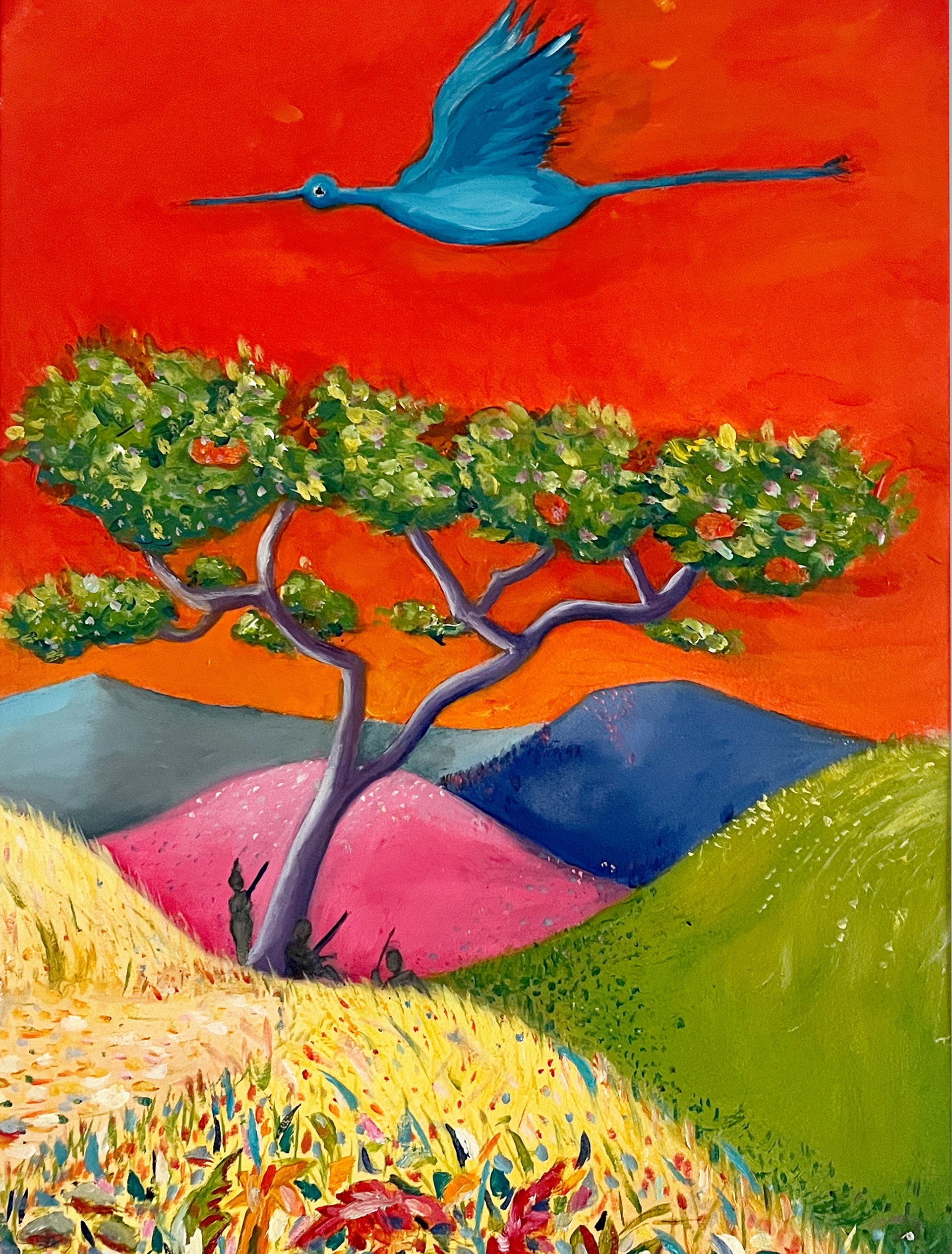 Chemin de liberté 29x39 Huile sur papier