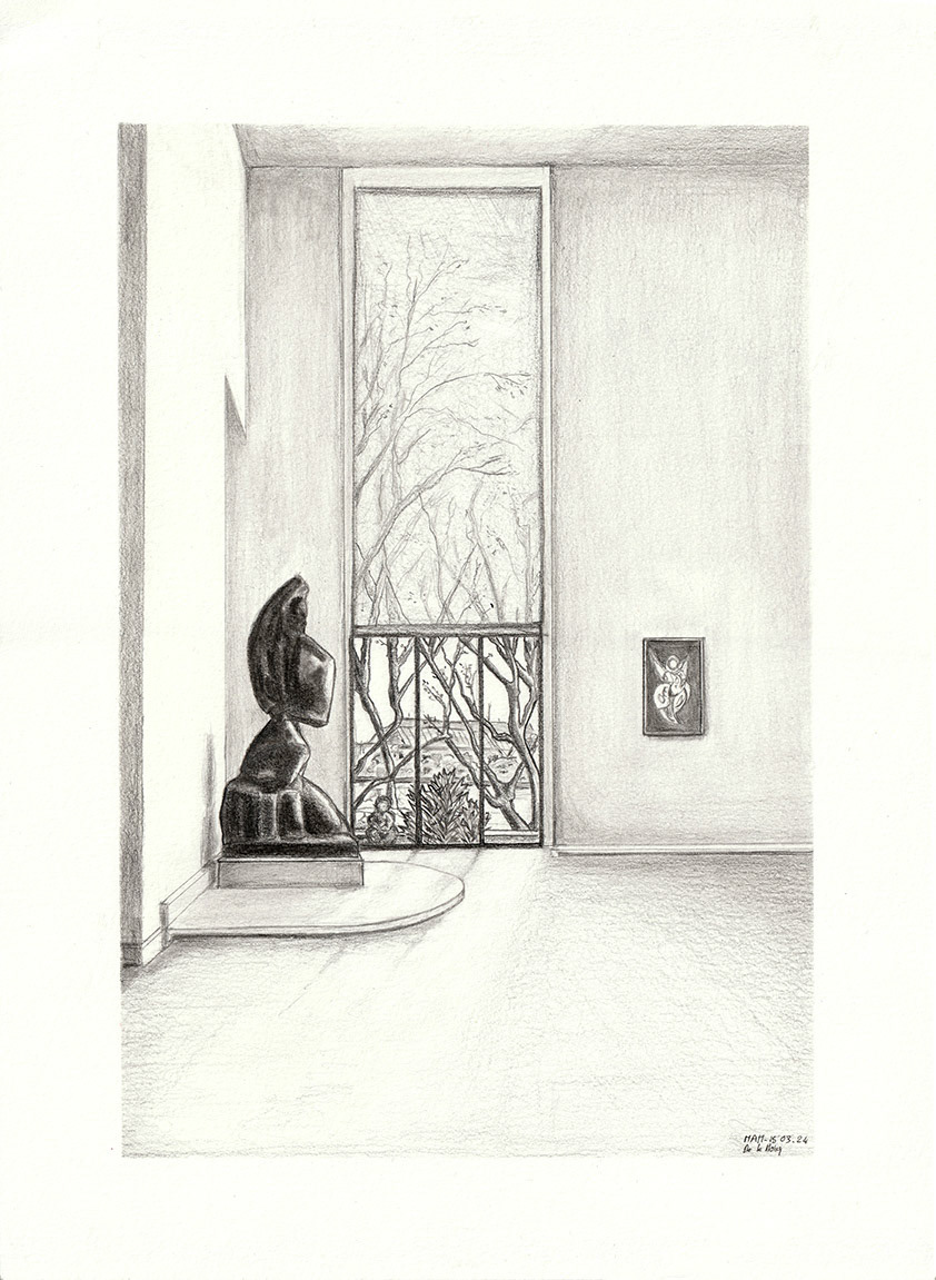 Musée d'Art moderne A3 graphite sur papier
