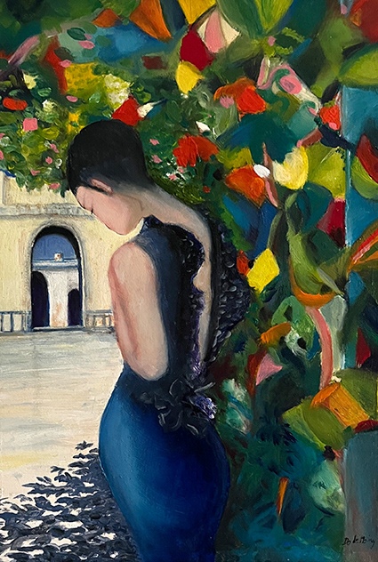 Secret d'amour A4 huile sur carton entoilé