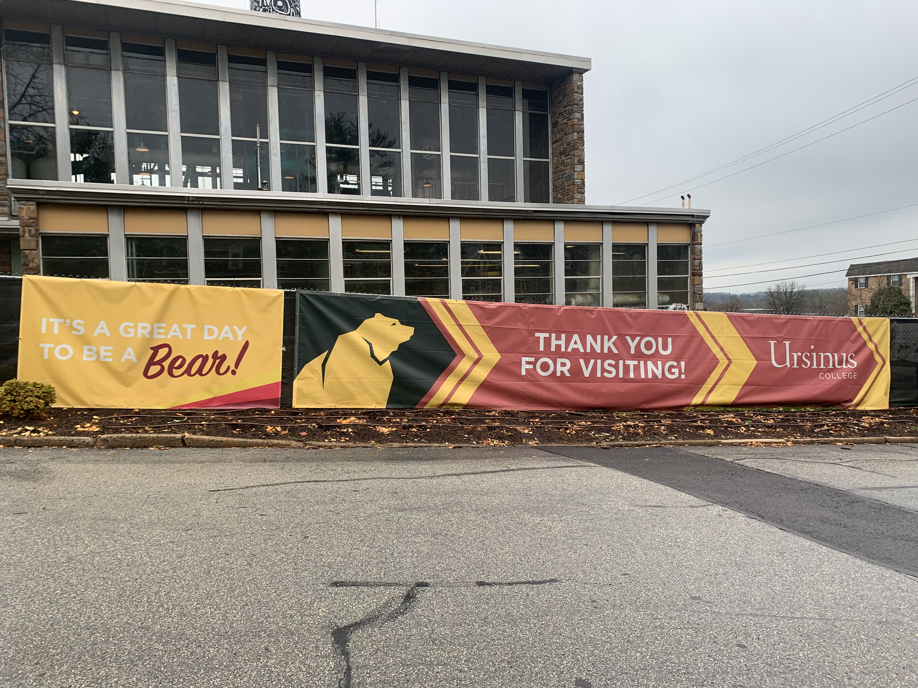 Banner found by the exit of campus