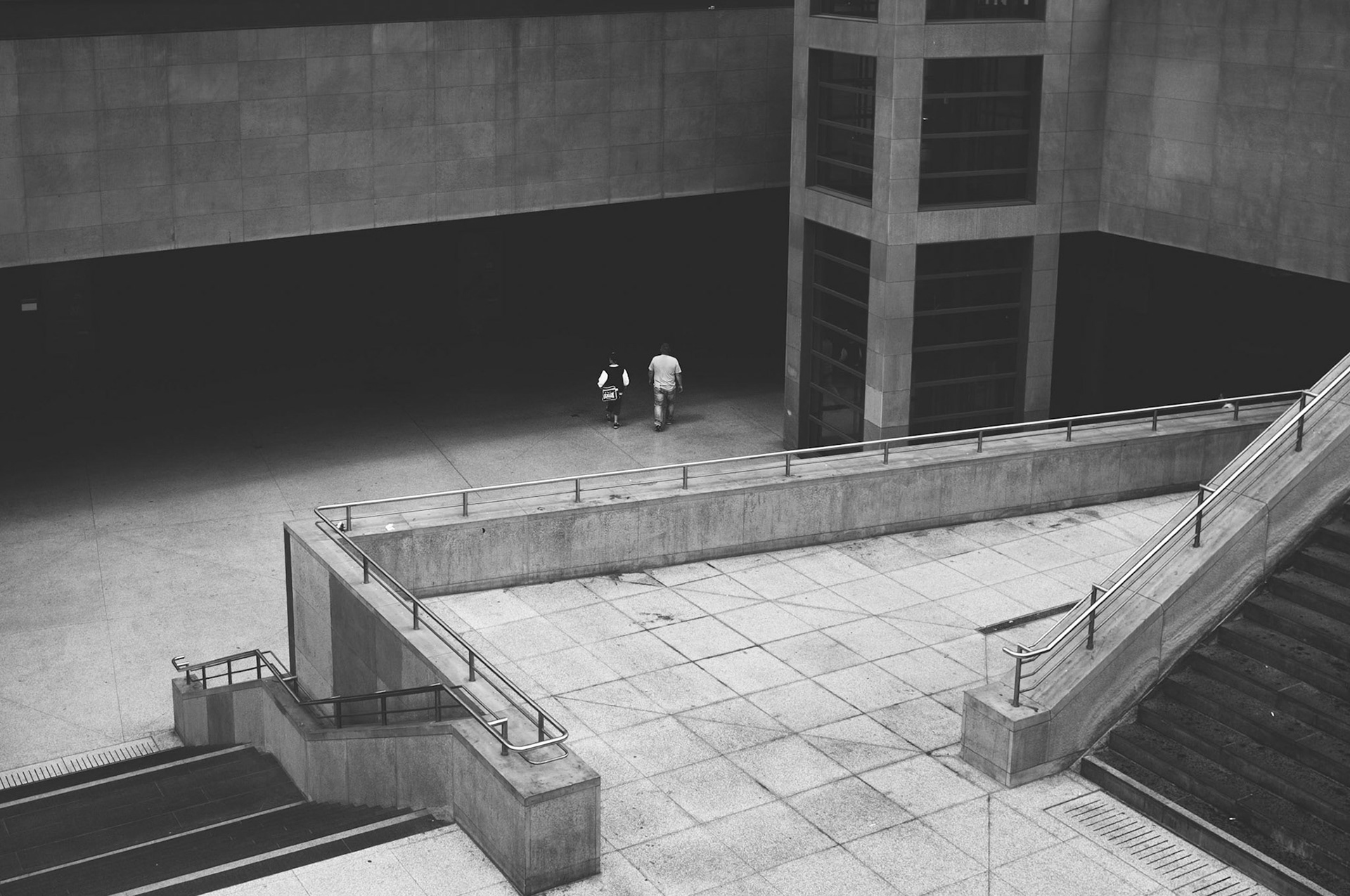 into the darkness