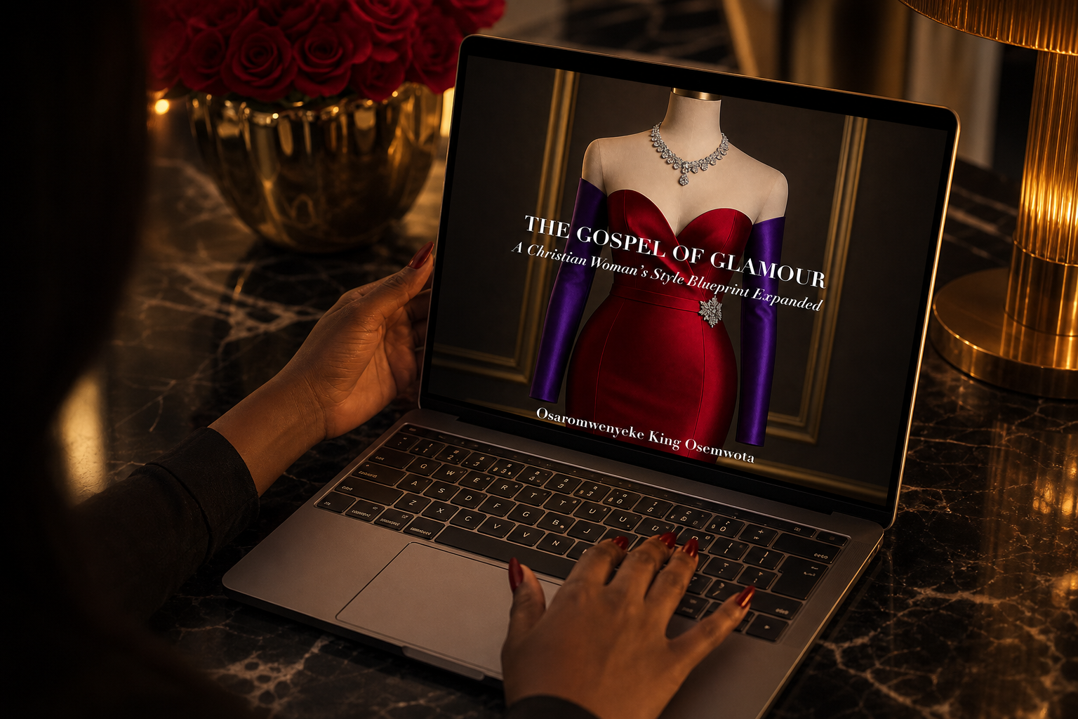 The Gospel of Glamour: A Christian Woman's Style Blueprint Expanded on Laptop