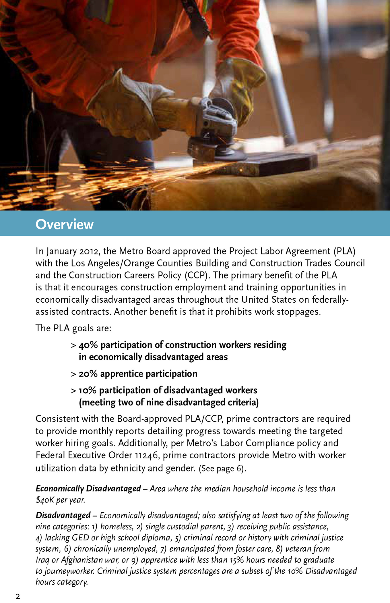 LA Metro's Project Labor Agreement and Construction Careers Policy 2020