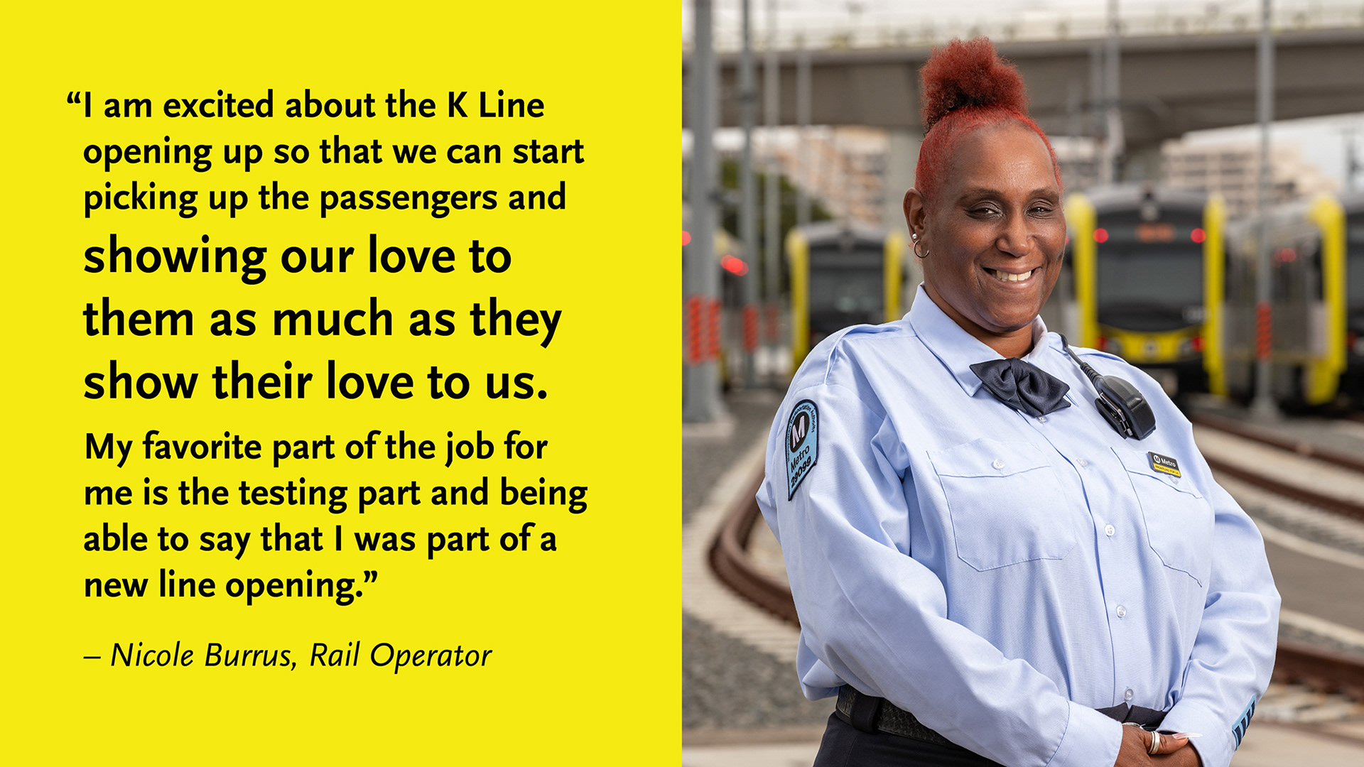 LA Metro Employee Slide for K Line Video 2022 / *Design by Metro designer