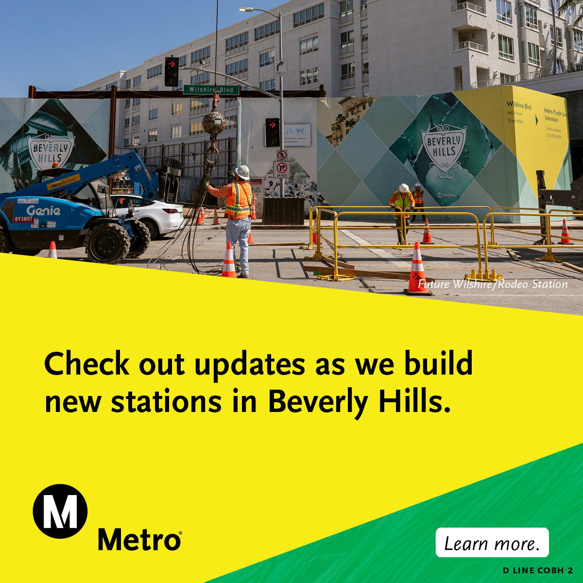 LA Metro Beverly Hills Construction Digital Ad 2024 / *design by Metro designer