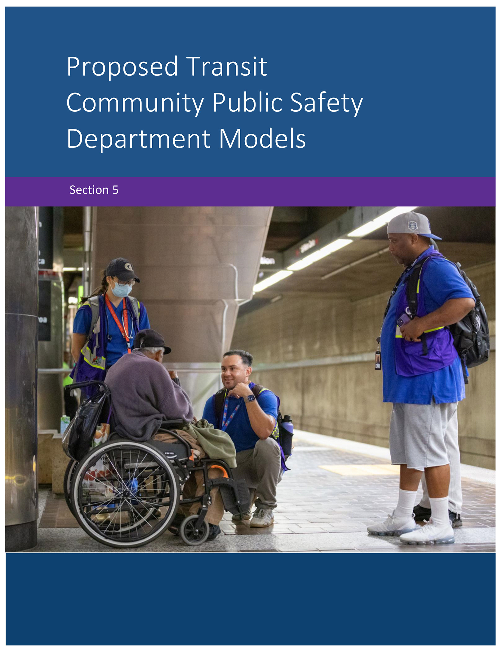 LA Metro Transit Community Public Safety Implementation Plan Divider 2024 / *Design by Metro designer