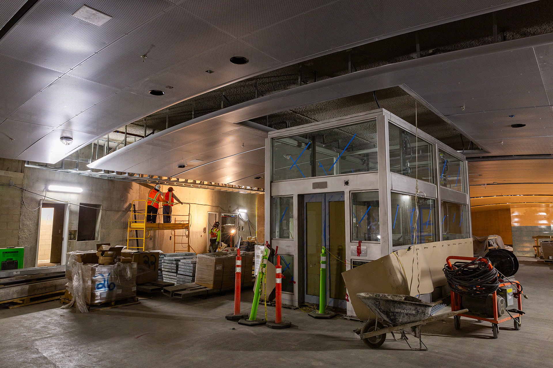 LA Metro Construction at Grand Av Arts/Bunker Hill Station 2022