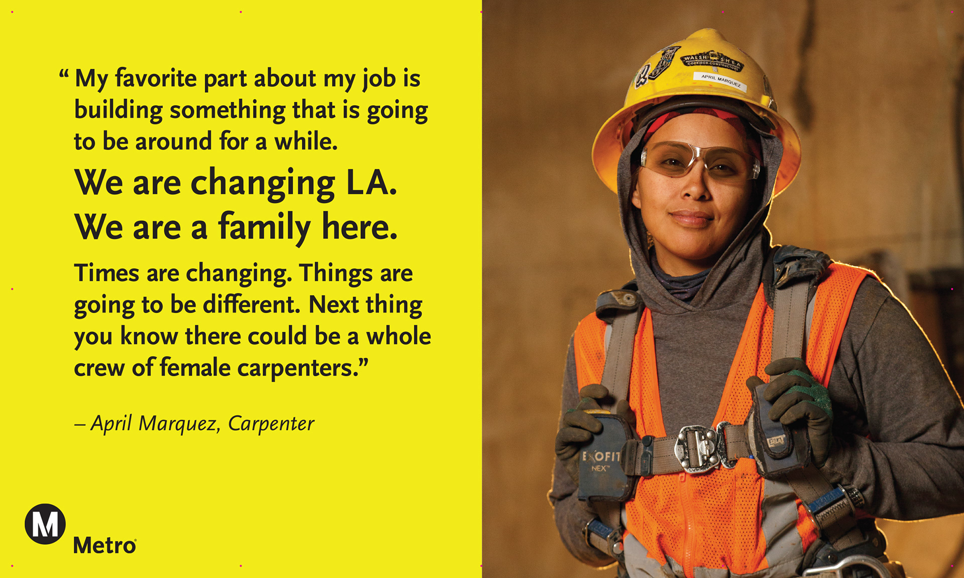 LA Metro Platform Construction Banner / *Design by Metro designer 2019