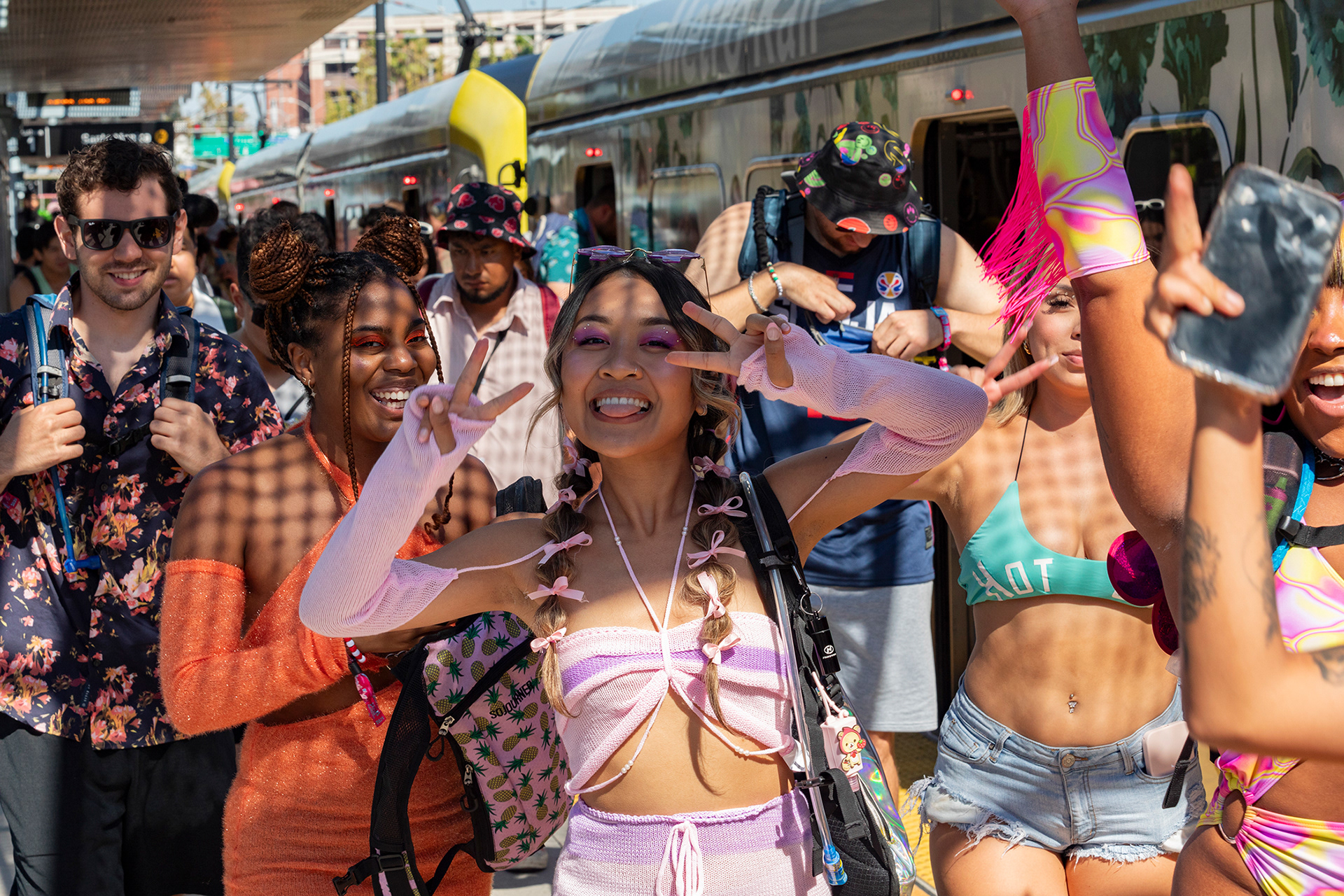 LA Metro Patrons Arriving at Hard Summer Music Festival - 2023