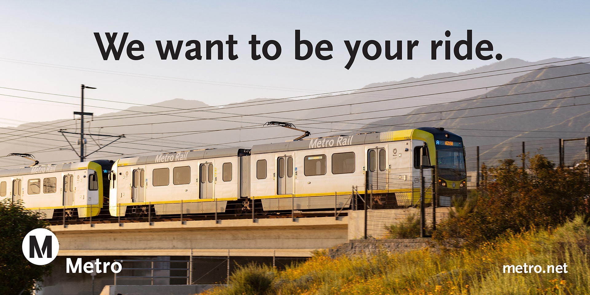LA Metro A Line Sierra Madre Station Banner 2024 / *Design by Metro Designer