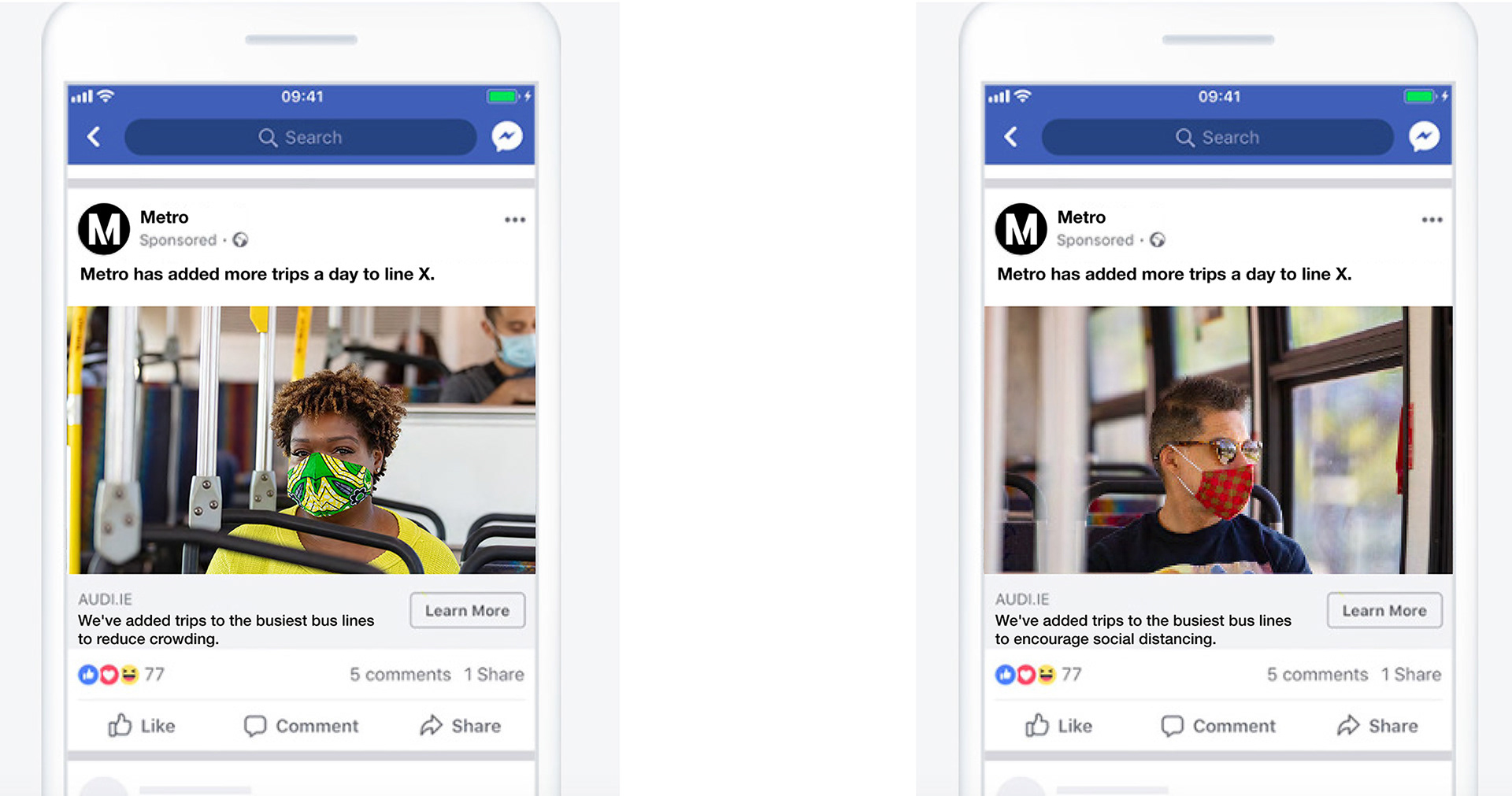 "We're Here For You" Facebook Ads 2020
