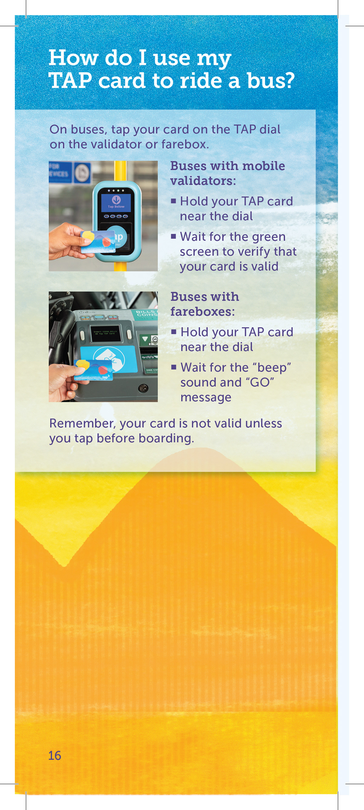 LA Metro Tap Guide Page 16 / *Design by Metro designer 2022