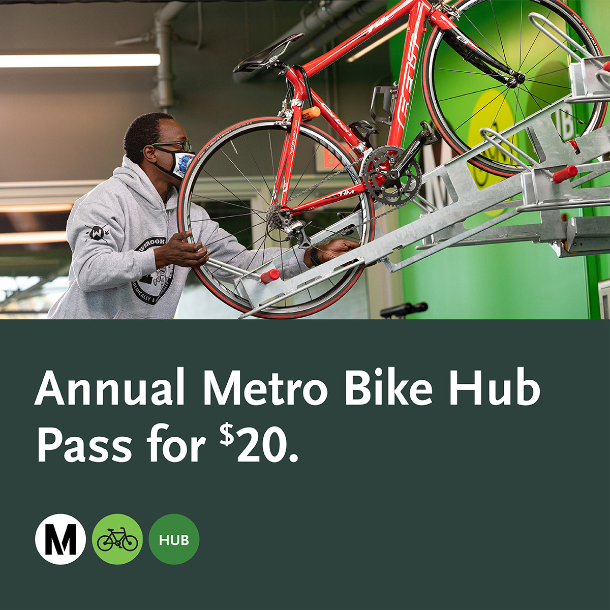 LA Metro Bike Hub Digital Ad 2021 / *Design by Metro designer