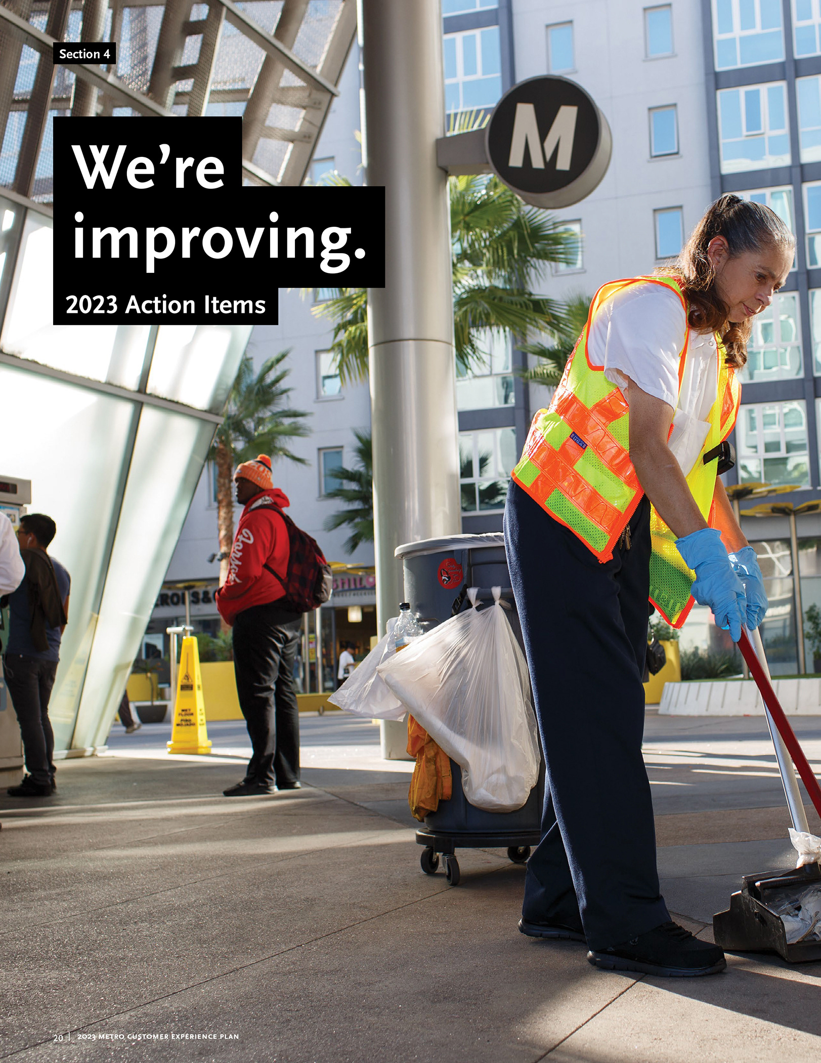 LA Metro 2023 Customer Experience Plan, page 26 / *Design by Metro designer
