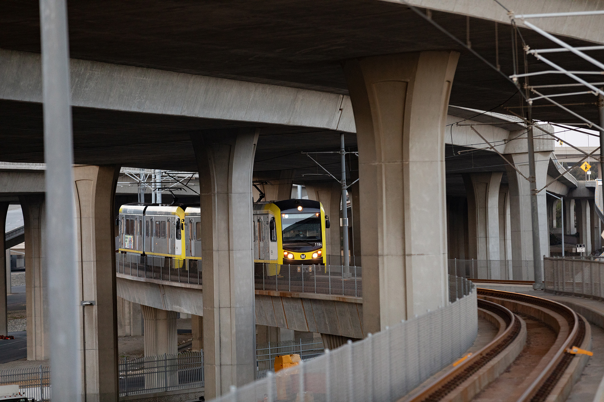 LA Metro C Line Rail, Harbor Freeway Station 2021