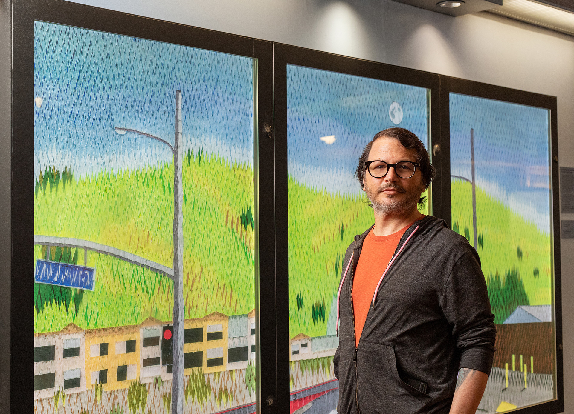 Artist Robert Benavidez & "El Sereno", Union Station Los Angeles 2023