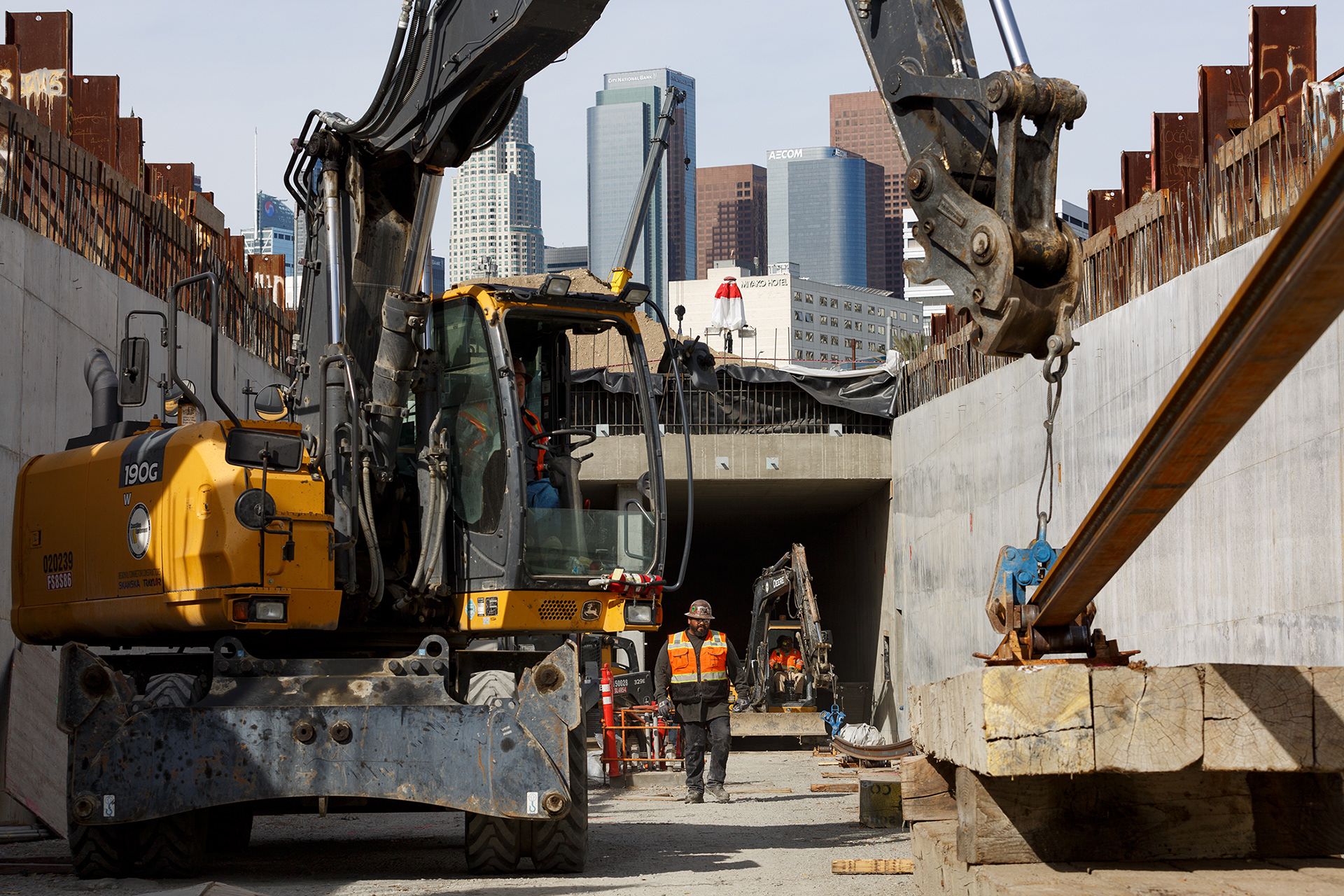 LA Metro Construction at Little Tokyo/Arts District Station 2020