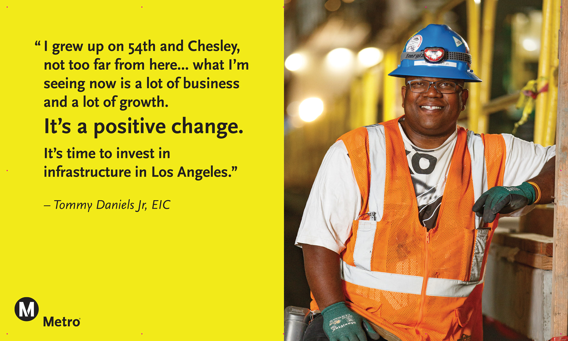 LA Metro Platform Construction Banner / *Design by Metro designer 2019