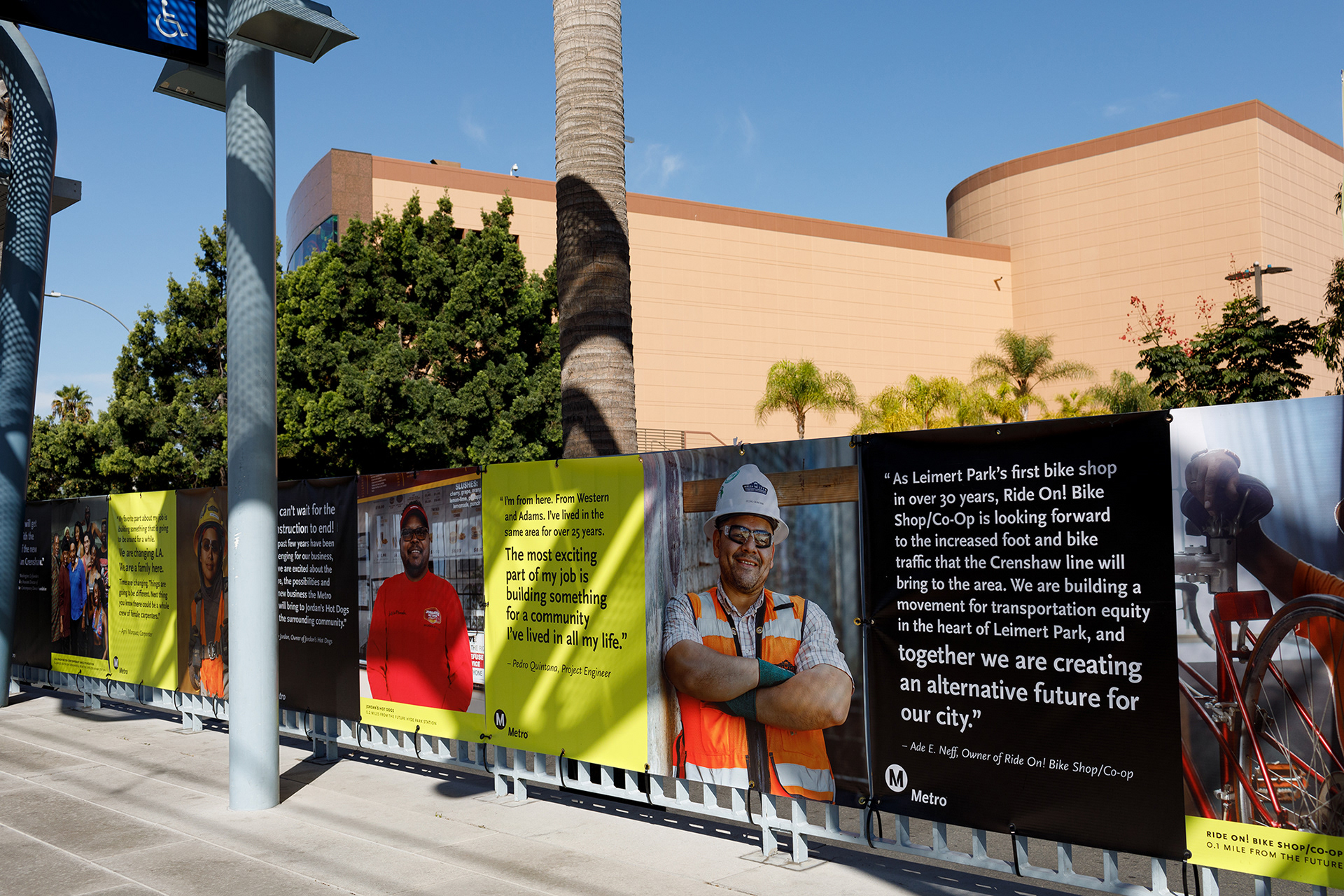 LA Metro Platform Construction Banner / *Design by Metro designer 2019