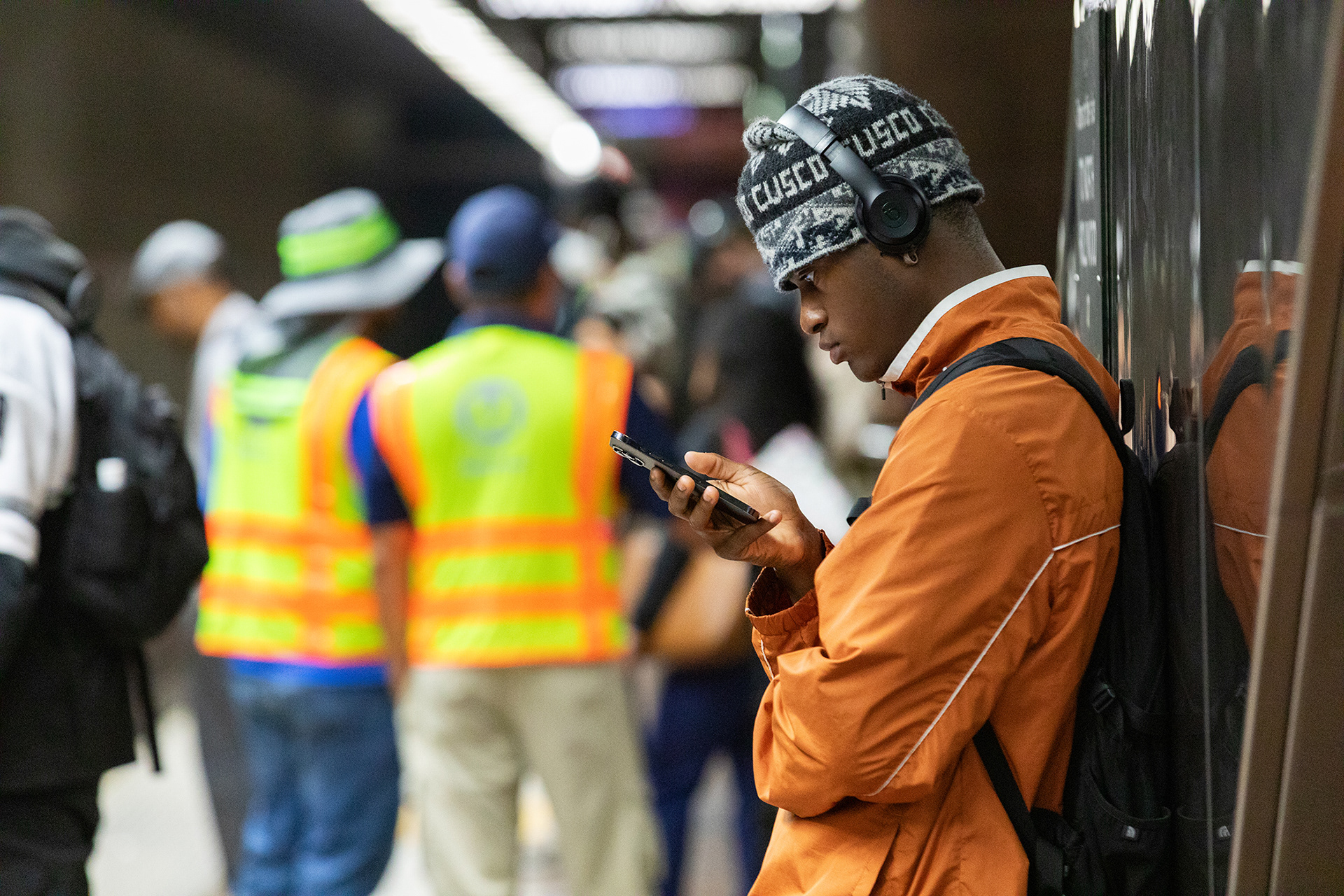 LA Metro Patrons at 7th St./Metro Center Station 2023