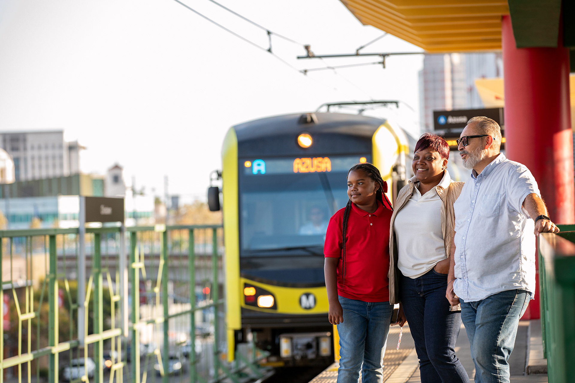 LA Metro Patrons at Chinatown Station 2024