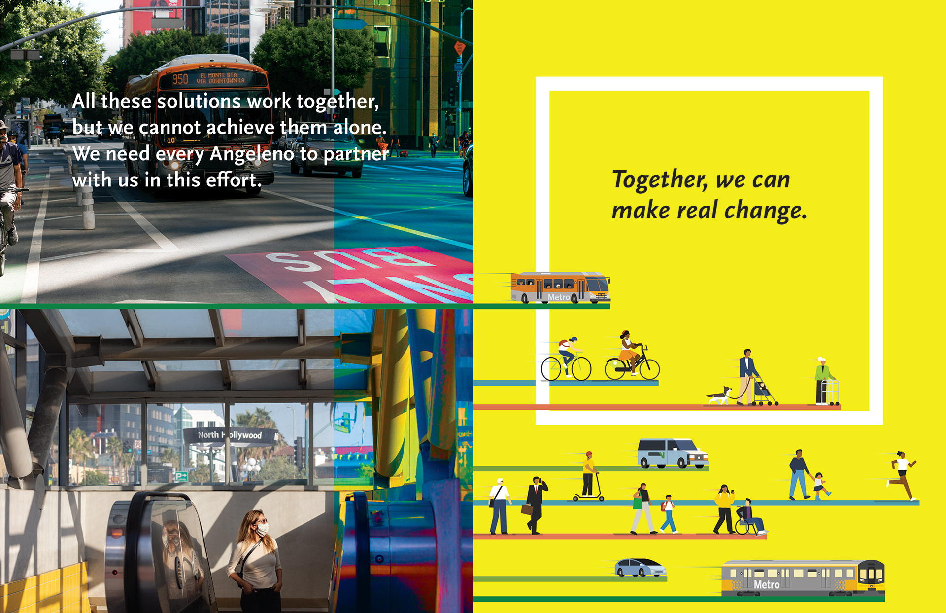 LA Metro Long Range Transportation Plan Spread 2020 / *Design by Metro designer