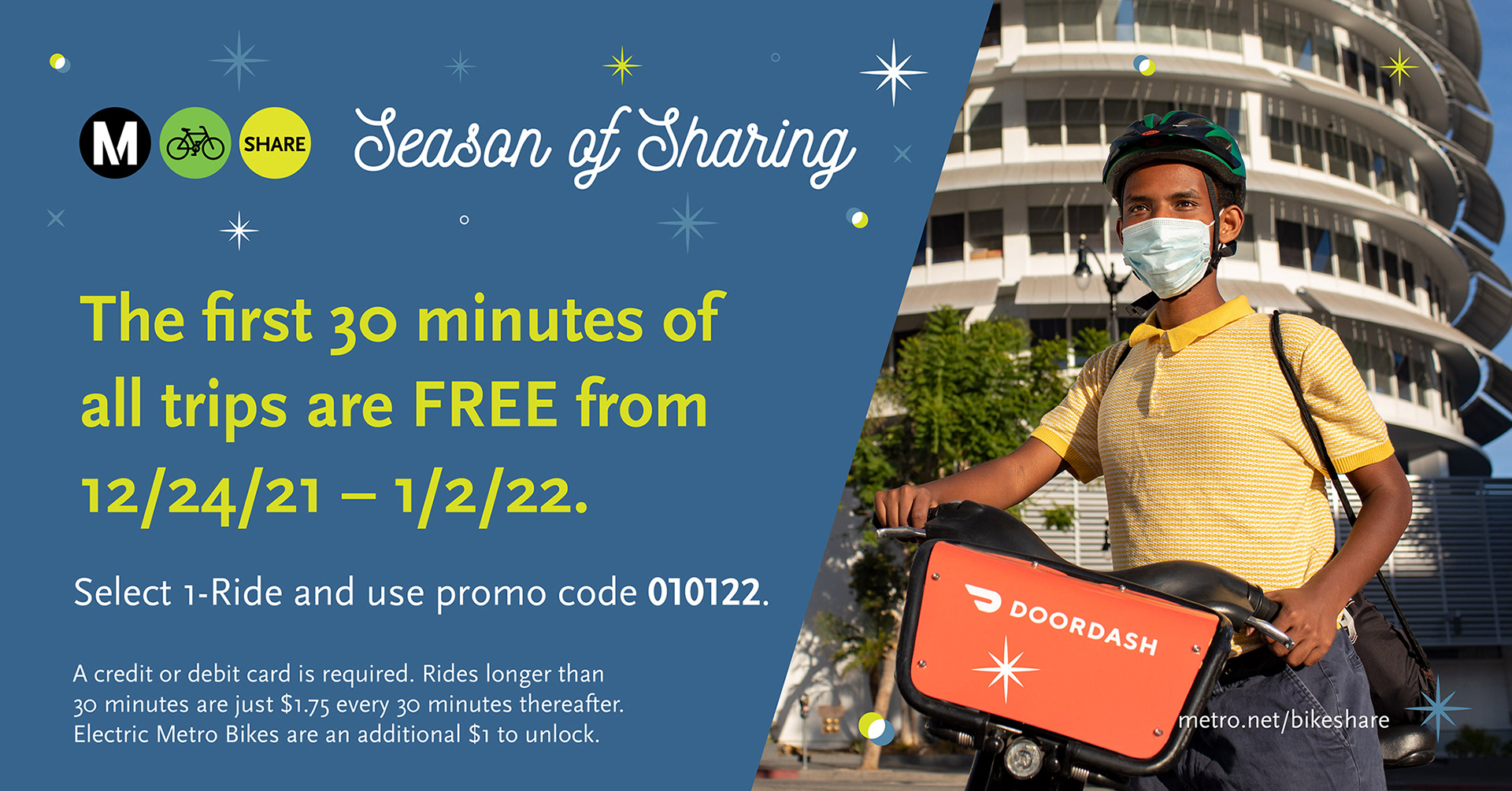 LA Metro "Season of Sharing" Bike Share Social Ads 2022 / *Design by Metro designer