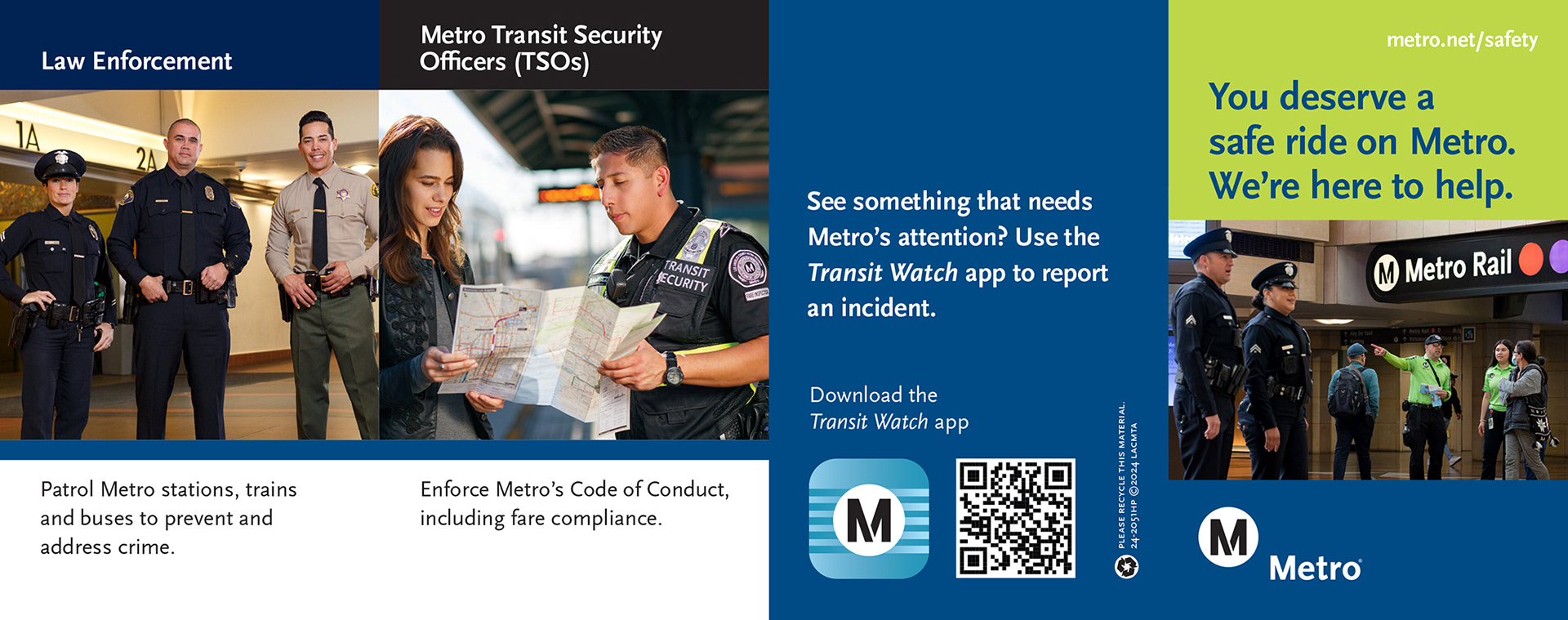 LA Metro Safety Employee Key 2024 / *Design by Metro designer / *Cover photo by Steven Esperanza