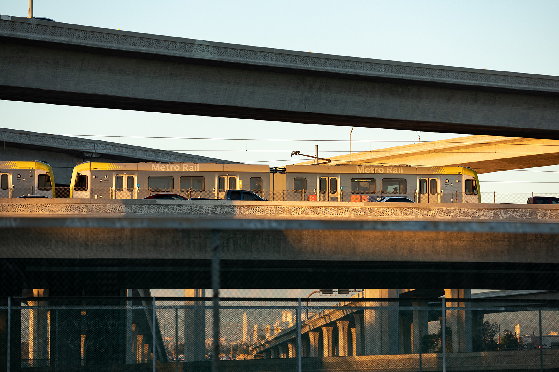 LA Metro C Line Rail, Harbor Freeway Station 2021