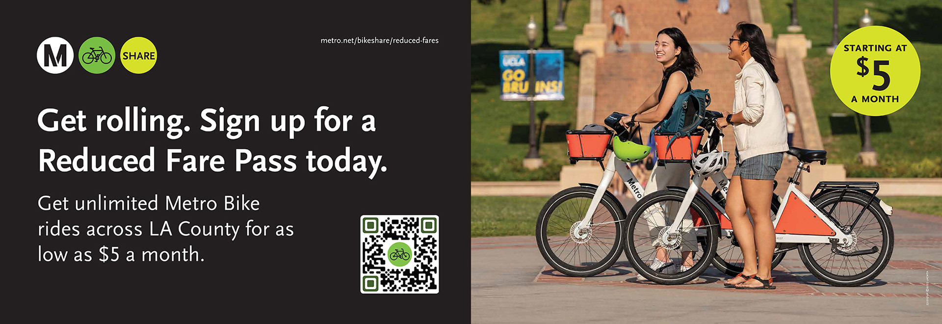 LA Metro Bike Share Reduced Fare Car Card 2023