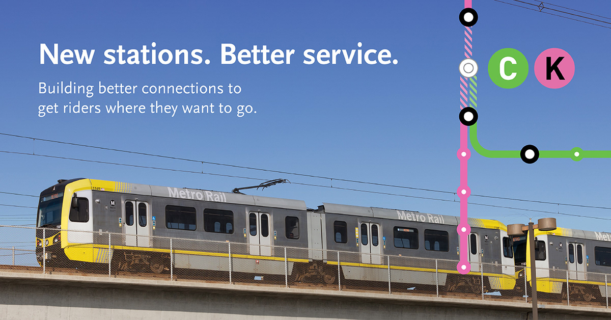 LA Metro C + K Line Connections Digital Ad 2024 / *Design by Metro designer