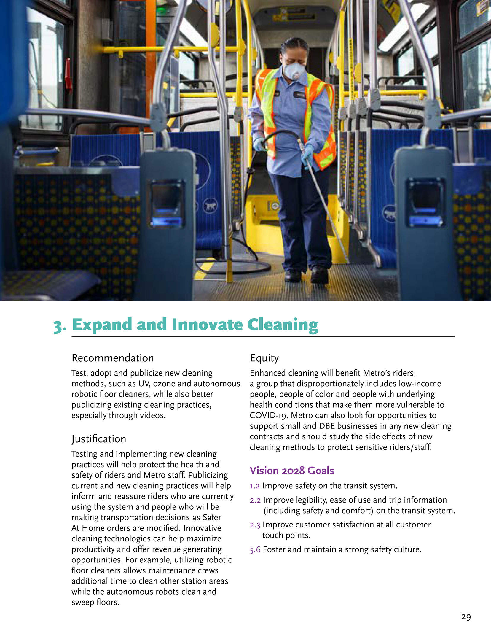 LA Metro's Recovery Task Force Report Page 29 / *Design by Metro designer 2021