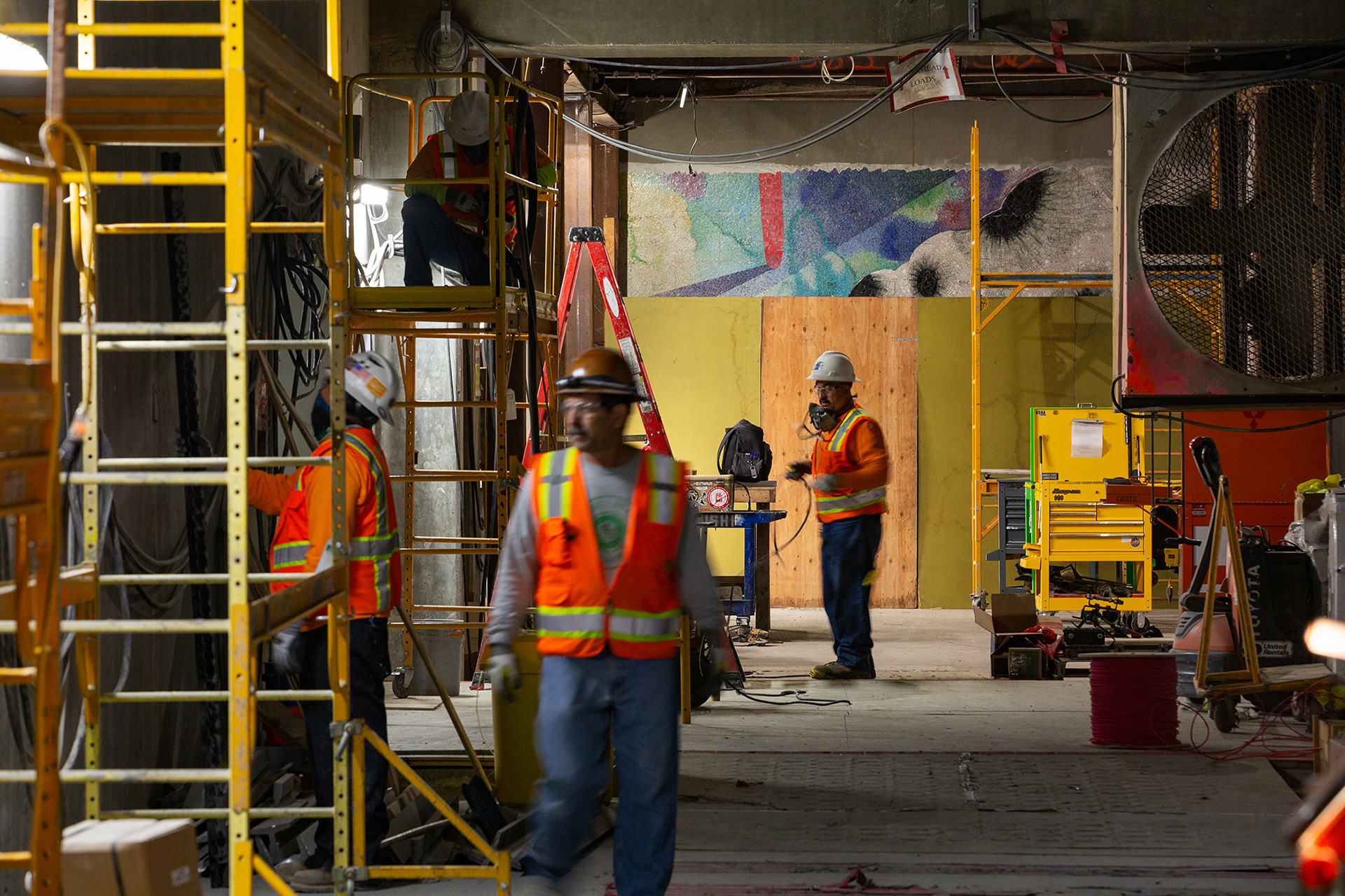 LA Metro Construction at Grand Av Arts/Bunker Hill Station 2022