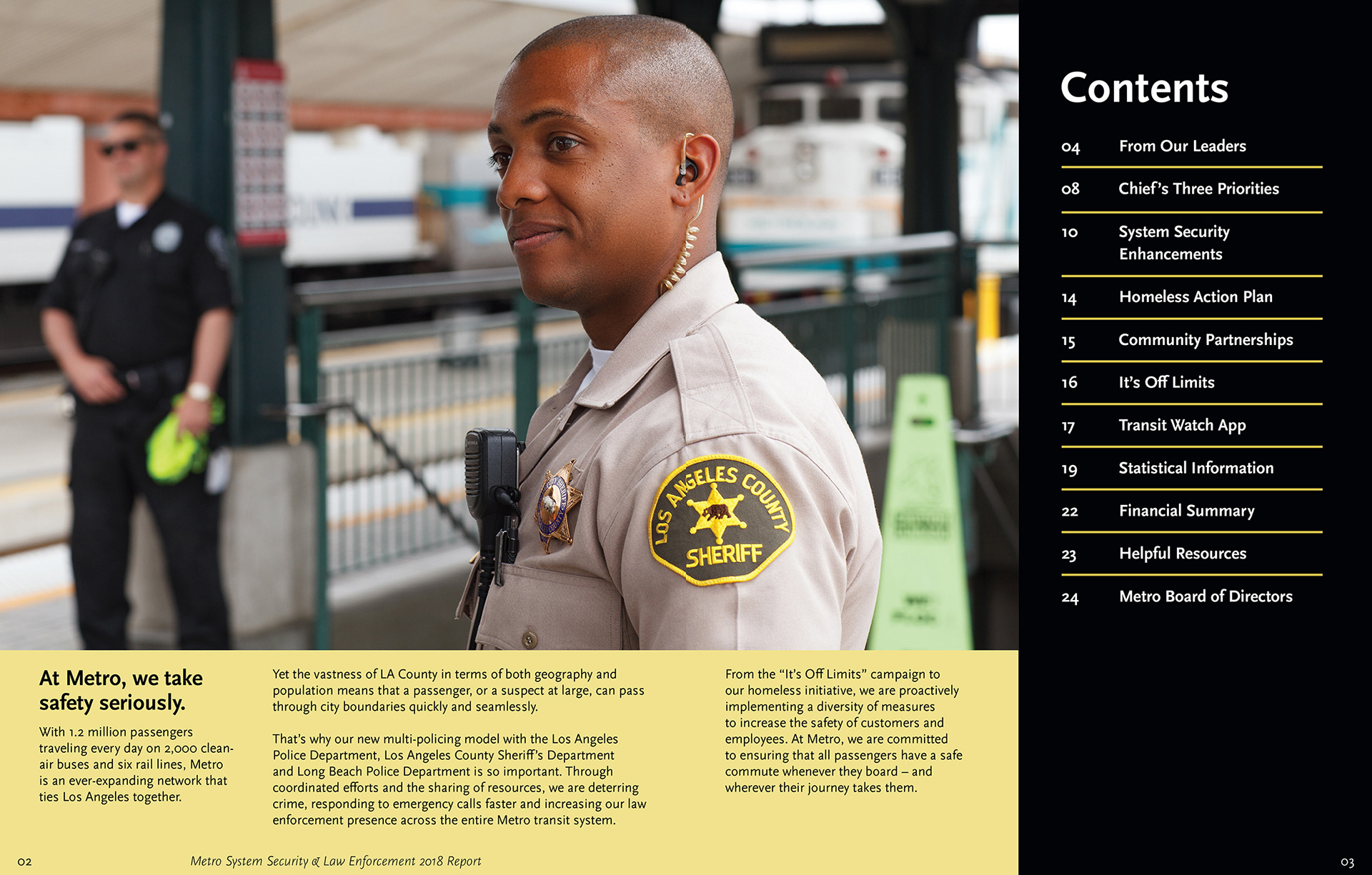 LA Metro Security 2018 Report / *Design by Metro Designer 2019