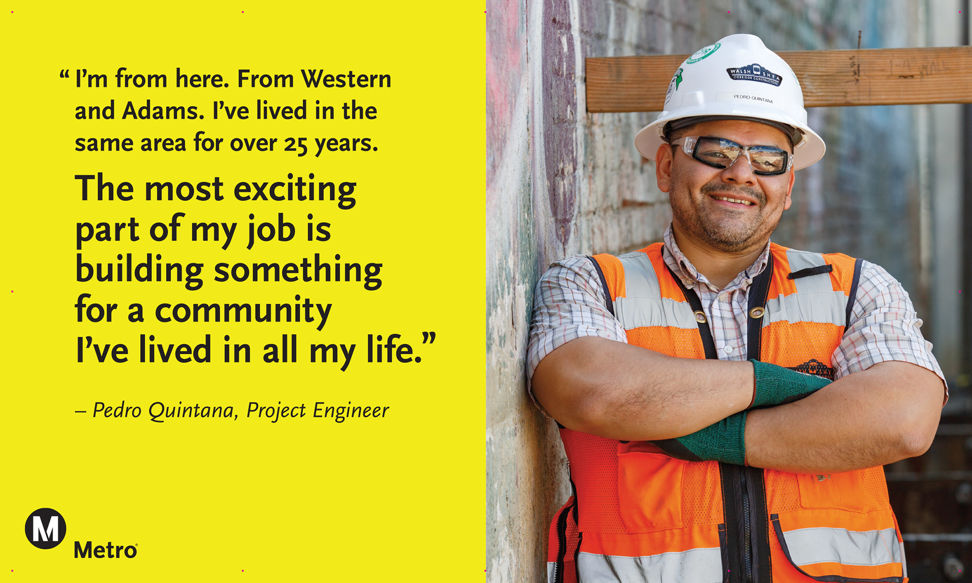 LA Metro Platform Construction Banner / *Design by Metro designer 2019