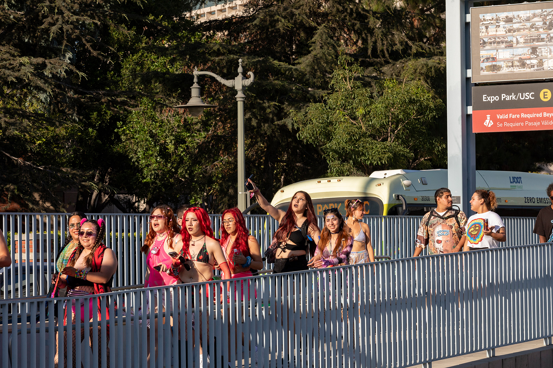 LA Metro Patrons Arriving at Hard Summer Music Festival - 2023