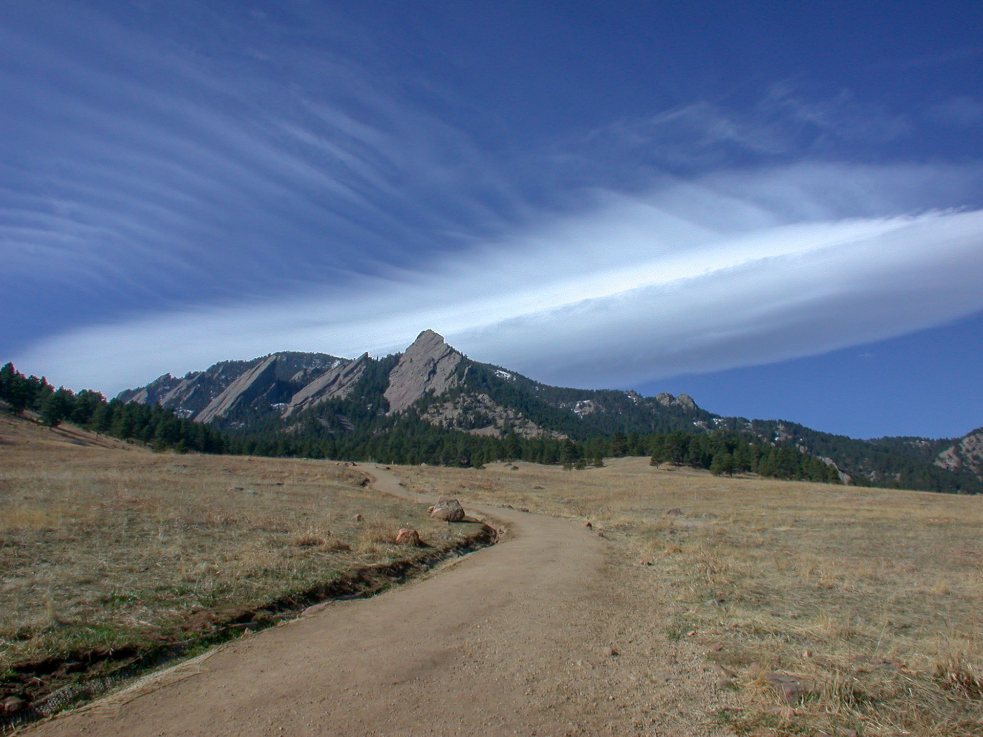 Clouds over the Flatirons