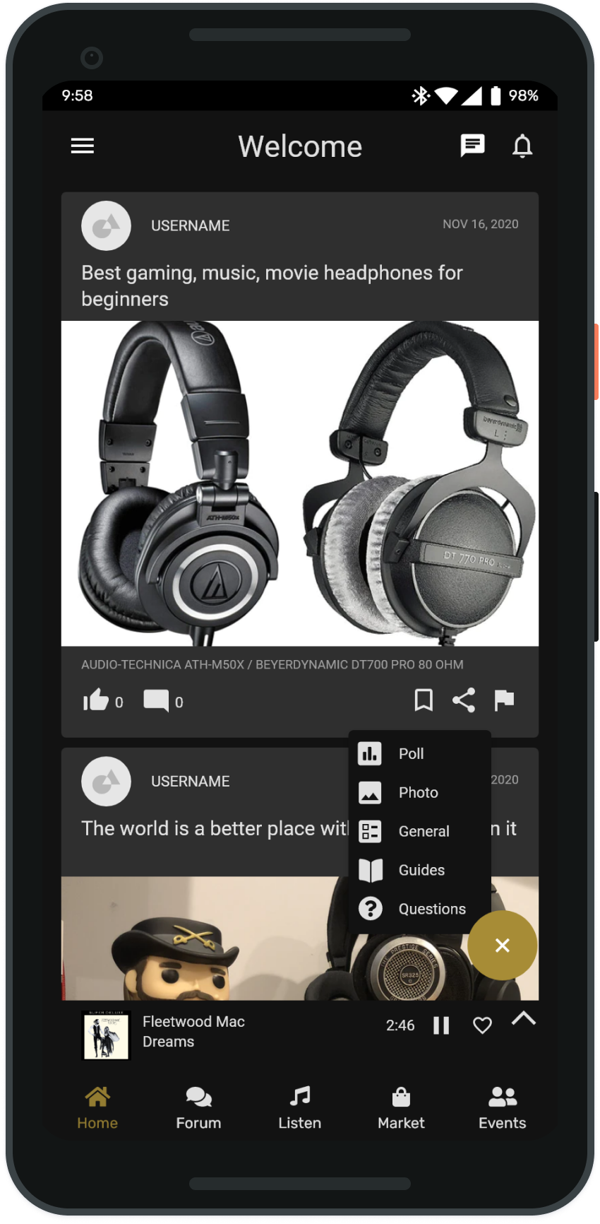 Homepage Add Post