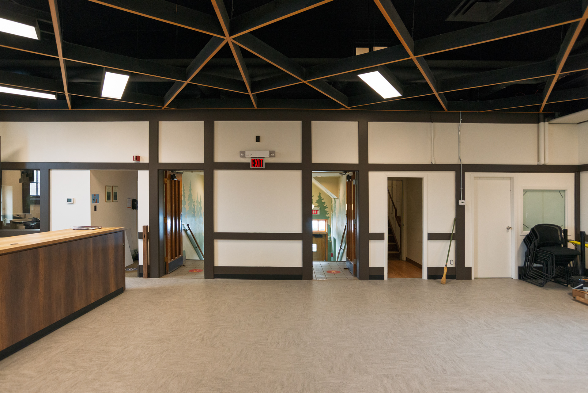 Interior repainting with an emphasis on quality and precision, for Parks Canada in Banff.